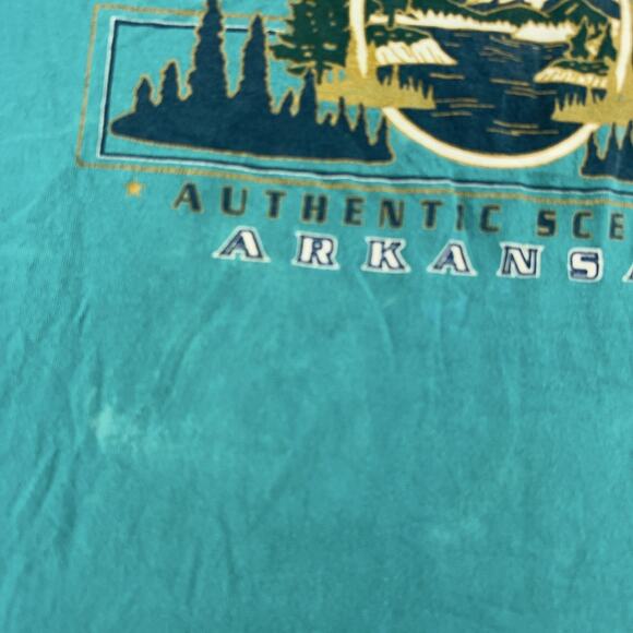 Vintage Eureka Springs Shirt Mens XL Green Arkansas Scenic Graphic Lee USA 90s - Picture 3 of 11